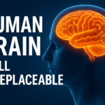 Human brain highlighted, text about uniqueness.