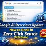 Google AI Overviews update showing zero-click search results and how to rank in AI-powered search in 2026
