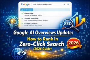 Google AI Overviews update showing zero-click search results and how to rank in AI-powered search in 2026