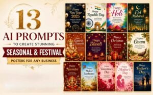 13 AI prompts for seasonal and festival poster designs for businesses