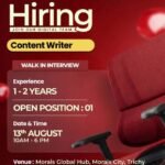Content Writer Walk-in Drive at Morais City, Trichy