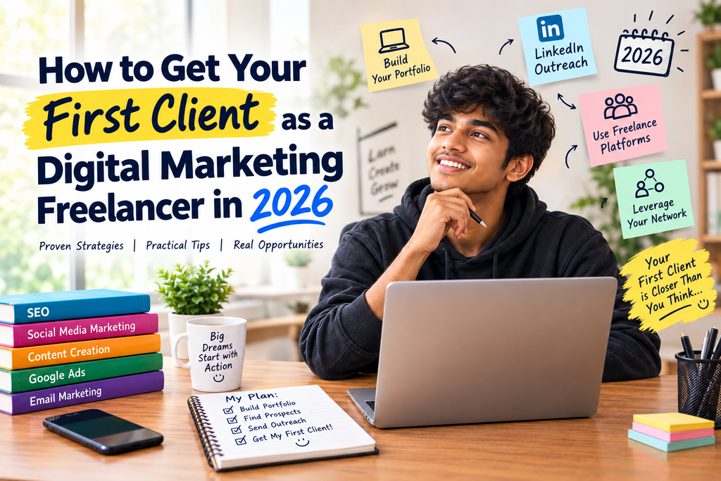 How to Get Your First Client as a Digital Marketing Freelancer in 2026 How to Get Your First Client as a Digital Marketing Freelancer in 2026 2